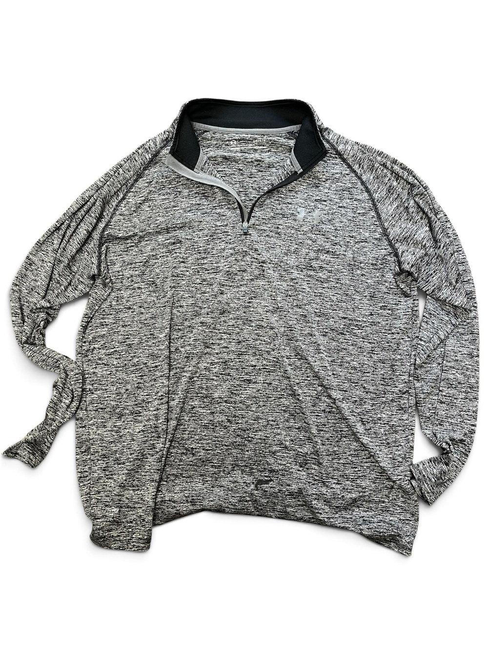Under Armour size large Men's Quarter-Zip Heathered Gray Performance Shirt
